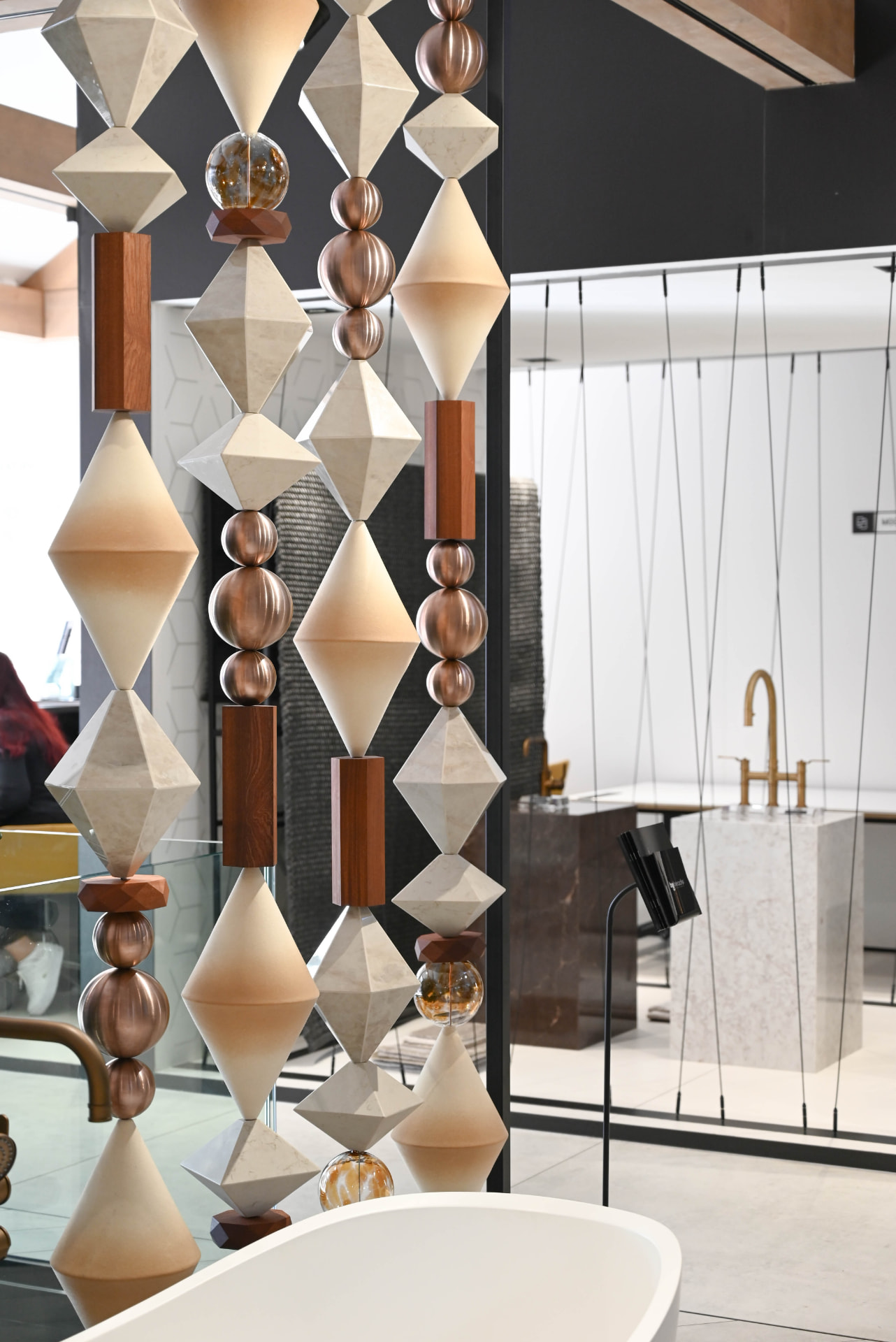 Avant Garde strands in a bathroom showroom