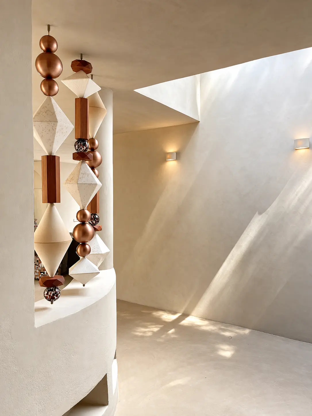 Copper and ceramic BigBeads in soft daylight, Project Yin Yang